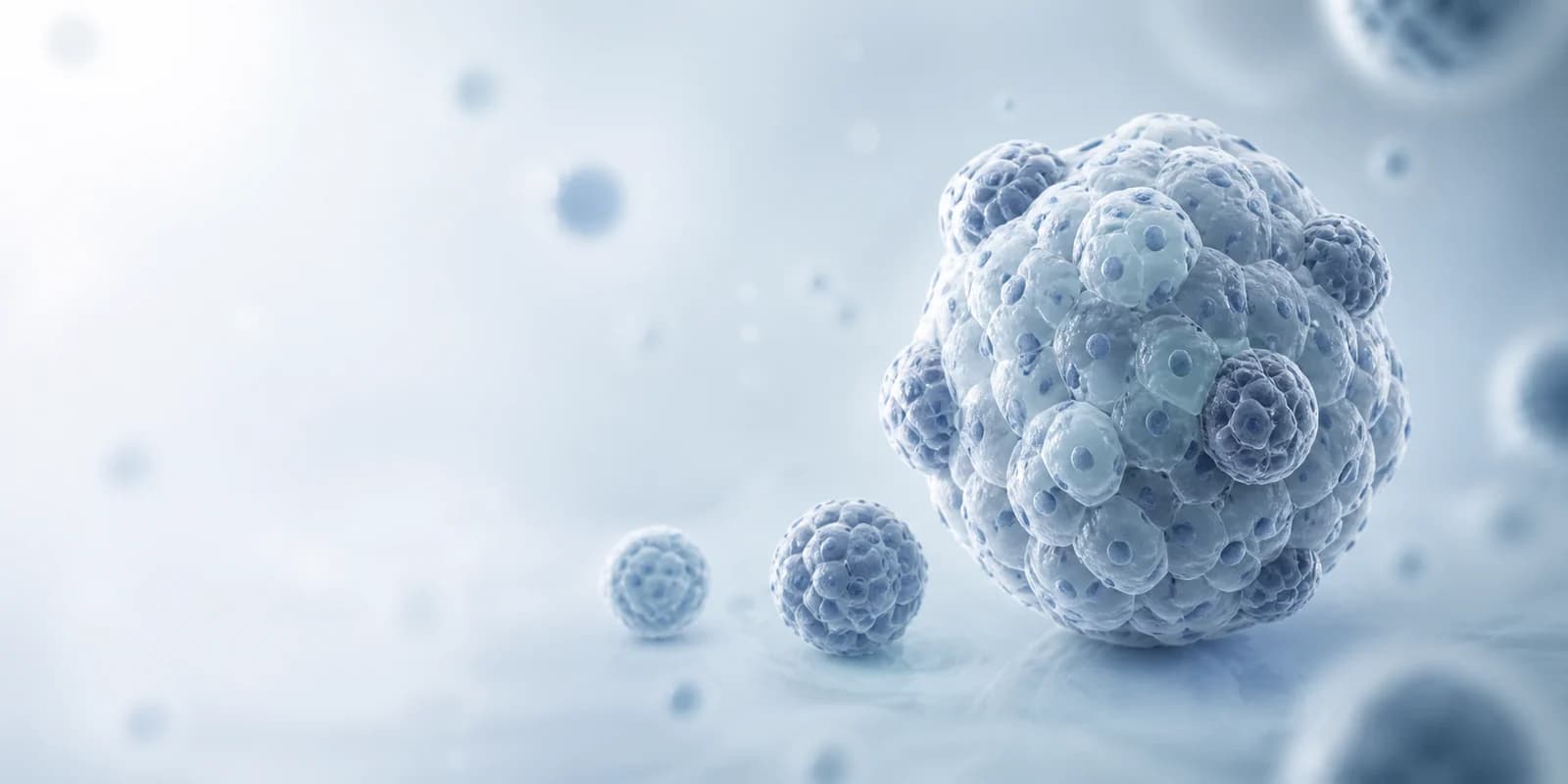 Stem cell colony developing into a mature organoid